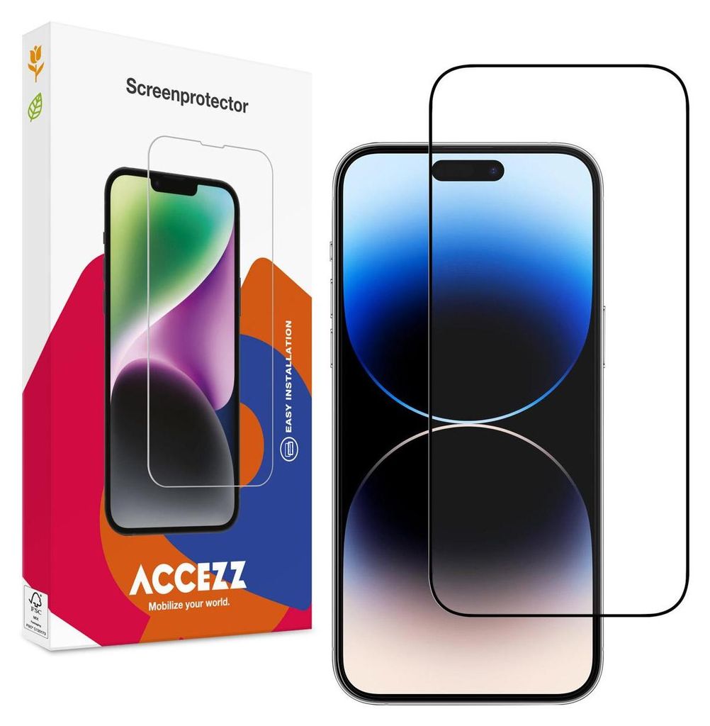 iPhone 15 Pro Screenprotector: Accezz Gehard Glass Full Immagine del prodotto 