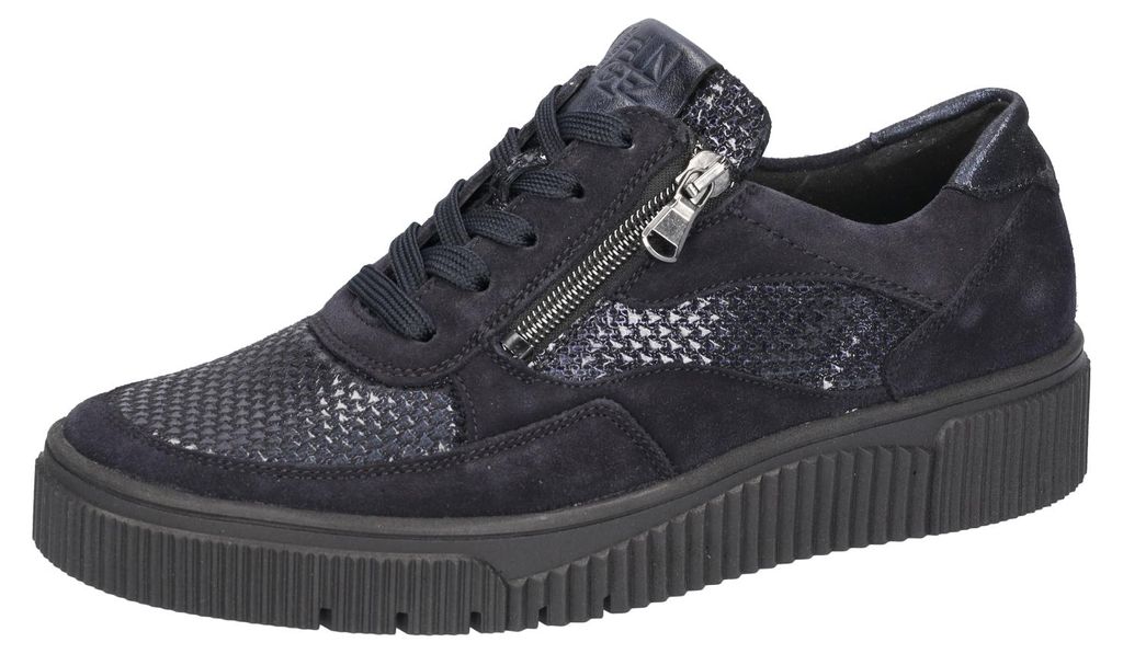 Waldläufer K-Sansa Damenschuhe sportlicher Schnürer Blau Freizeit, Schuhgröße:EUR 41 | UK 7