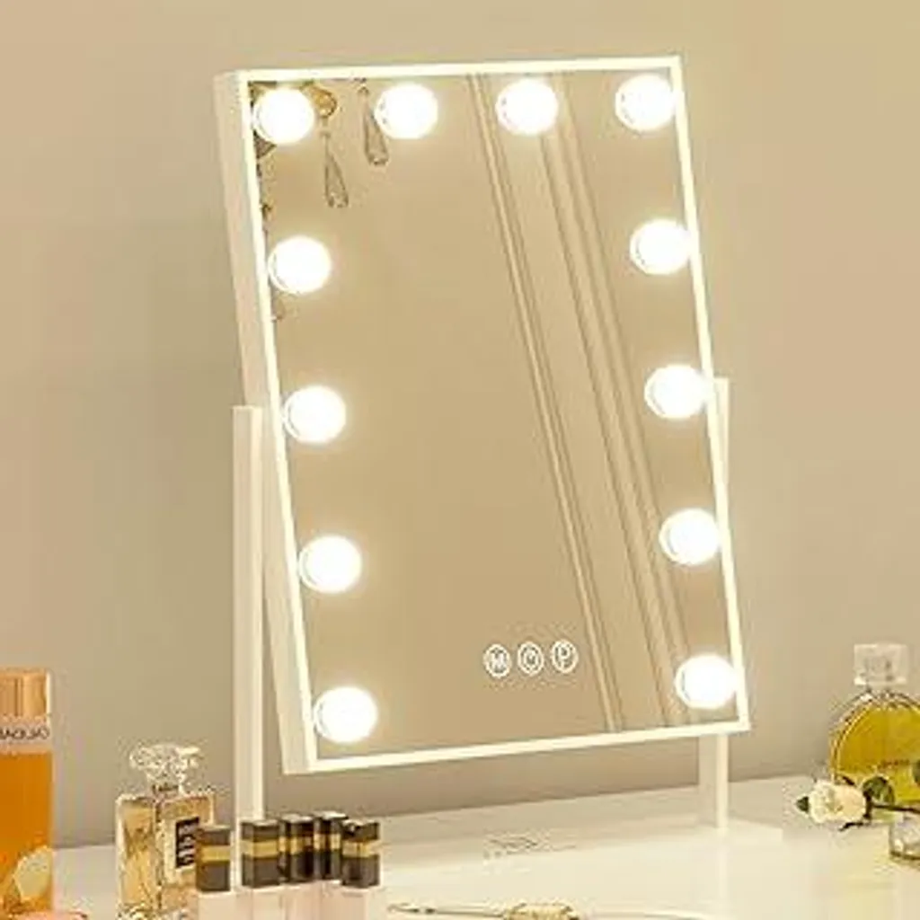 FENCHILIN Specchio Hollywood LED 30x41cm: Luce Perfetta per Trucco