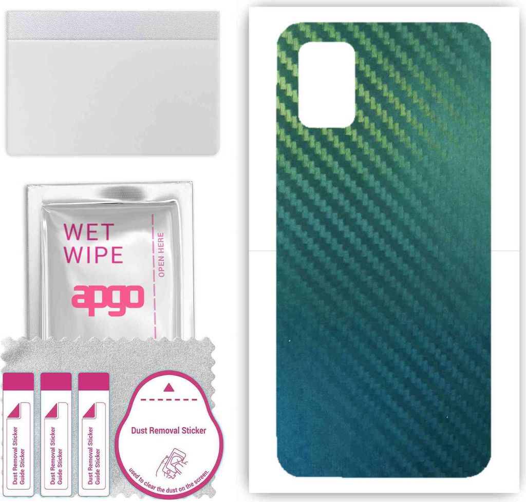 apgo Rückseite Schutzfolie, Skin, kompatibel mit Samsung Galaxy A51 5G, Hinten Displayschutzfolie aus Vinylfolie, kratzfest, einfache Montage - Ko...