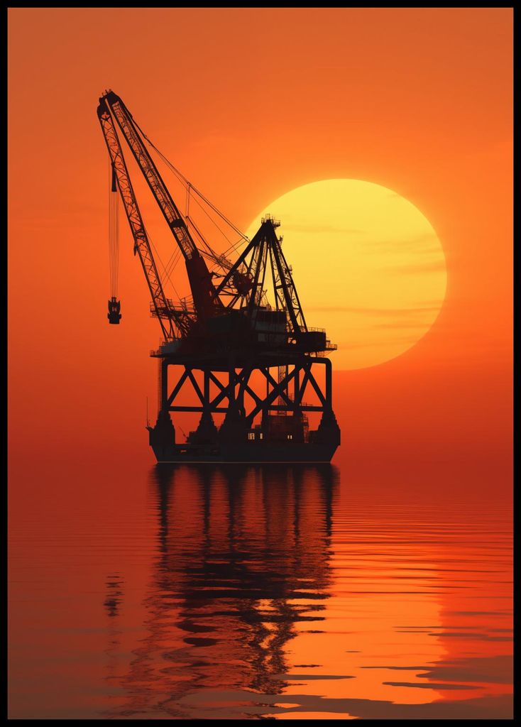 Plakat 67,5x95cm Silhouette der Industrie