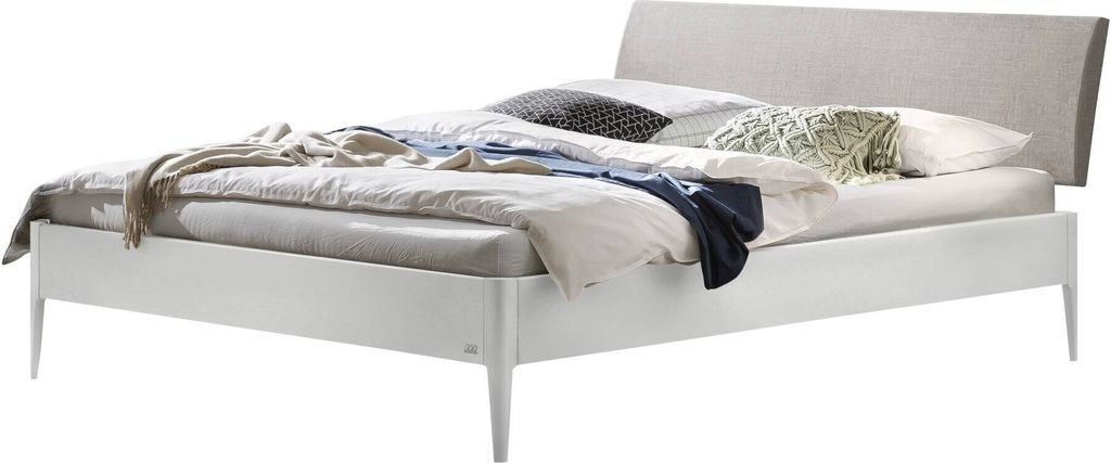 Hasena Lounge Fanano Bettgestell Massivholz Kopfteil gepolstert