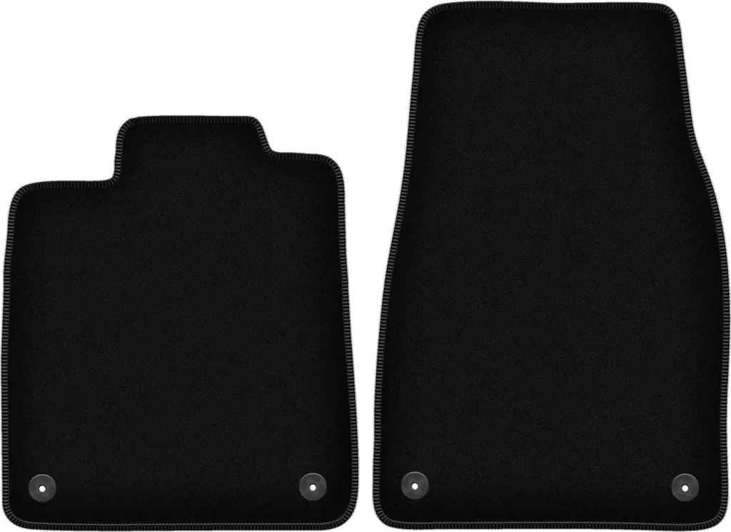 Wielganizator Tappetini anteriori in velluto per Porsche Taycan (2020-, berlina) neri, set 2 pz, con fissaggi