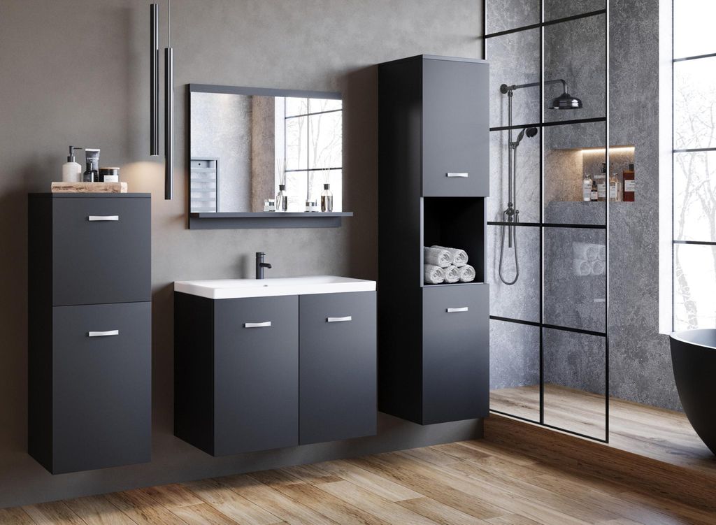 Armadietti per il bagno MIKSA - nero grafite 1 Immagine del prodotto 