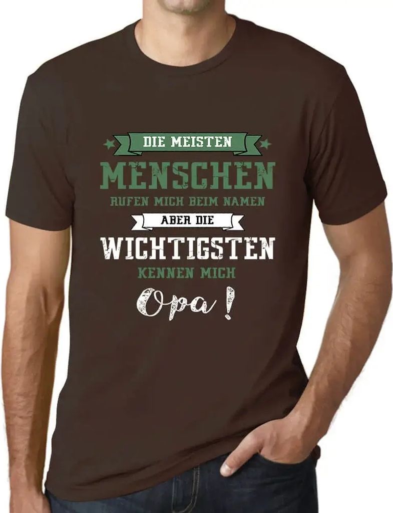 Herren Grafik T-Shirt Die Wichtigsten Kennen Mich Opa Öko-Verantwortlich Vintage Jahrgang Kurzarm Lustige Druck Geburtstag Geschenk Mann
