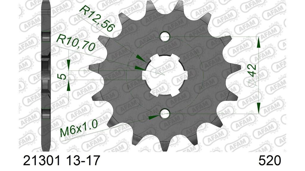 AFAM Standard Stahlritzel vorne 21301 - 520