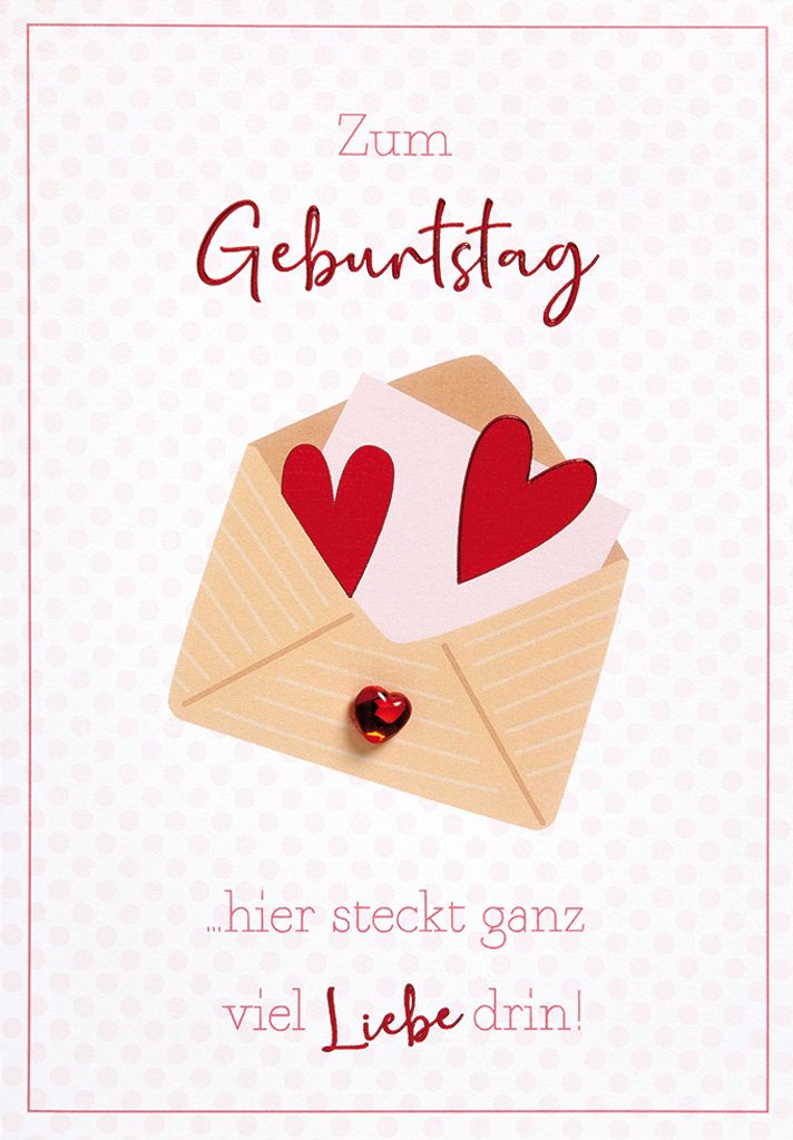 Geburtstag Unverpackt Glückwunschkarte im Format 115x17cm mit Umschl
