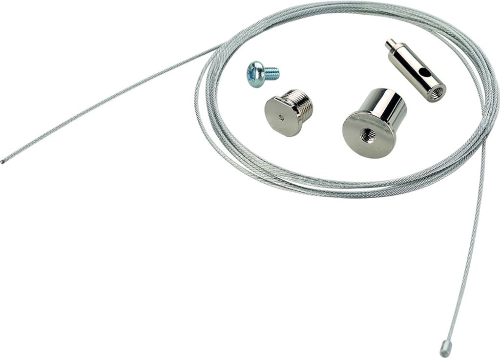 SLV Eutrac Drahtseilabhängung Chrom 1,5m