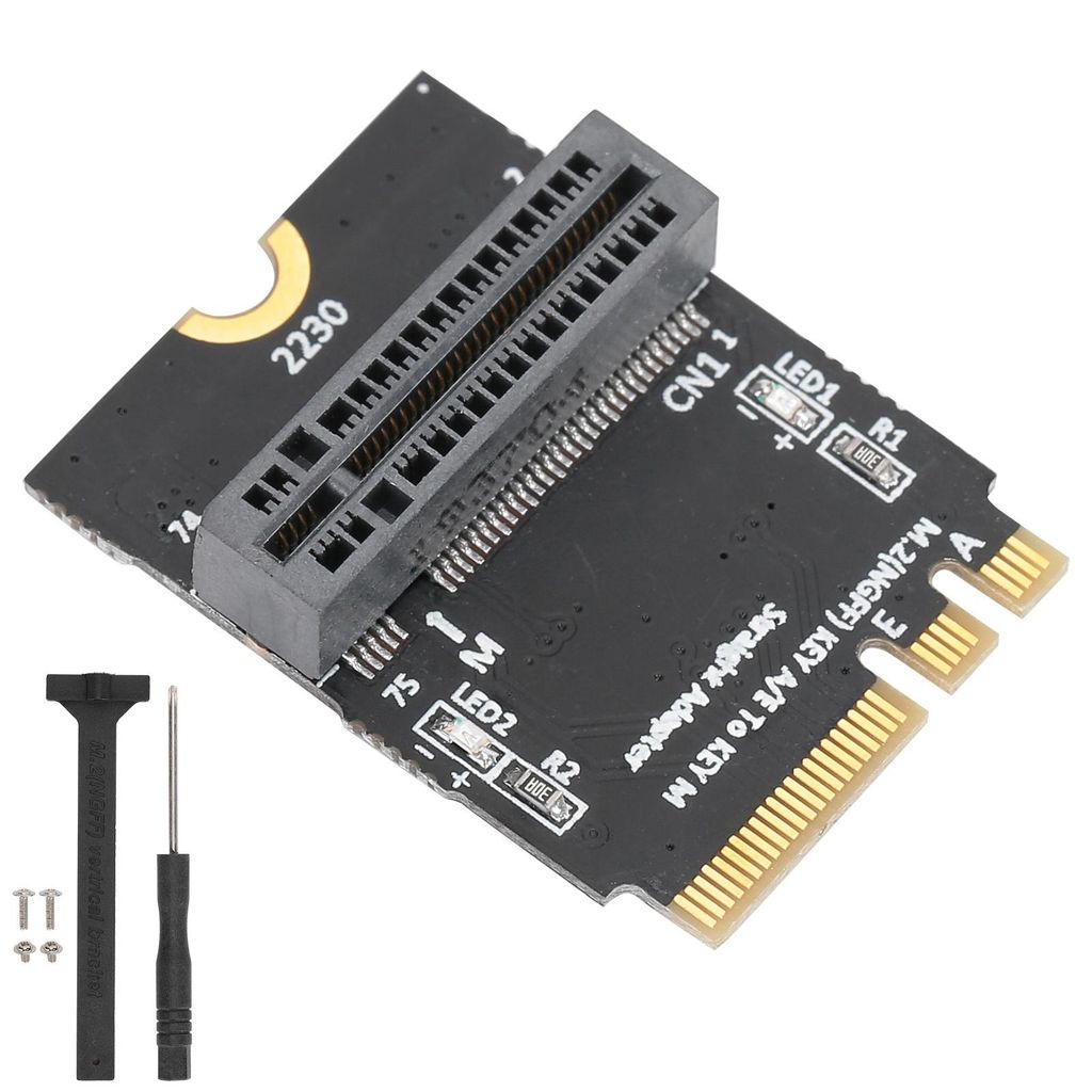 Adapterkarte NVME SSD zu M.2 Key A‐E Vertikale Installation Netzwerkkonverter für 2280 Typ