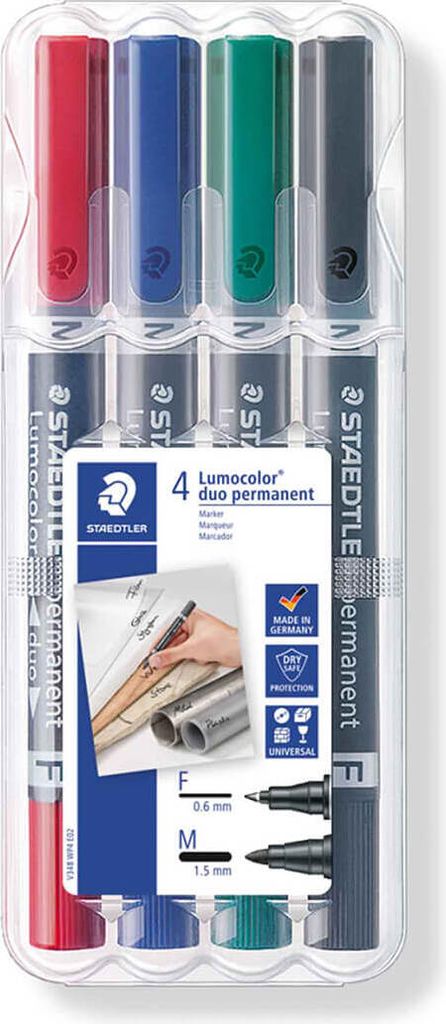 STAEDTLER Lumocolor Permanent Marker duo Keilspitze Produktbild 