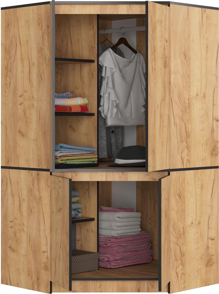BDW Eckschrank Schlafzimmer, Kleiderschrank, Produktbild 