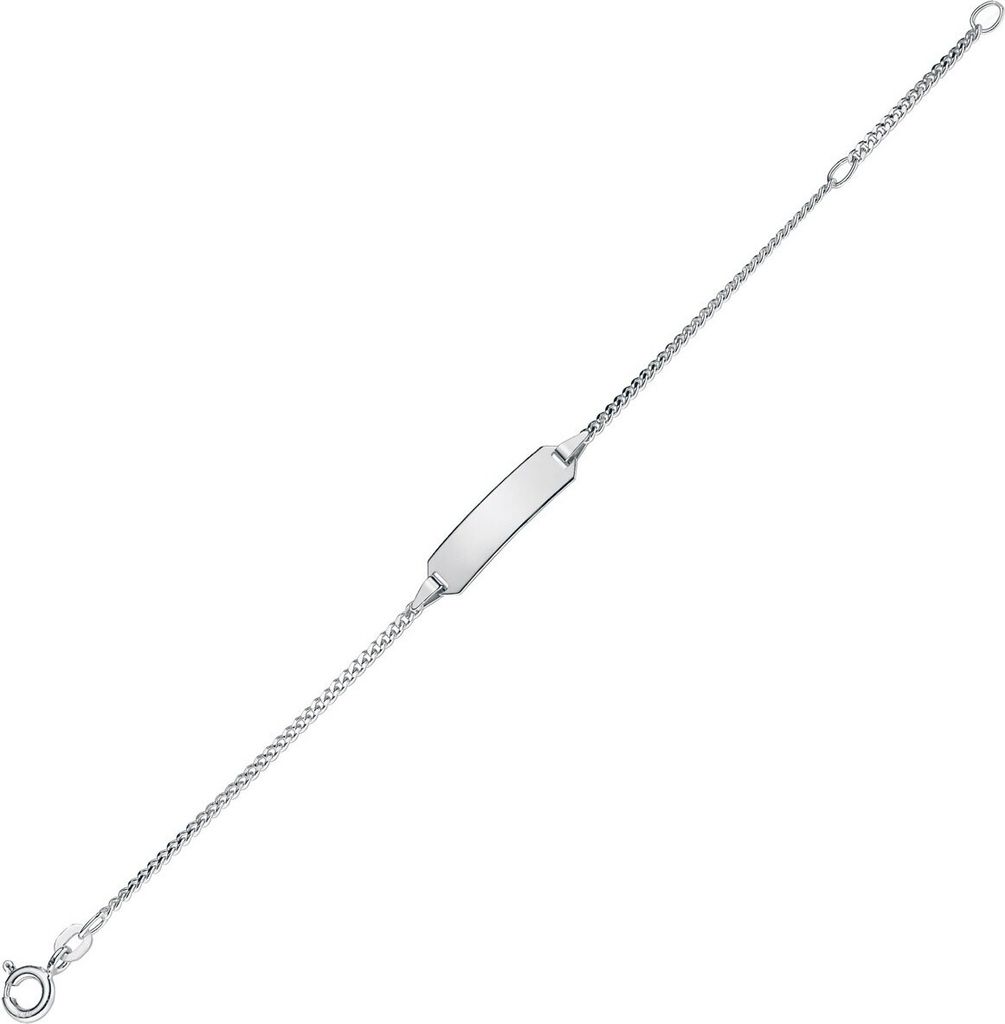 Armband Armkette Identbändchen Rundankerkette 585 Gold Weißgold 14cm Kinder