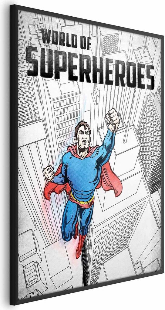 Posterpapier Poster - World of Superheroes 21x30 cm Für Kinder h-C-0137-ao-a
