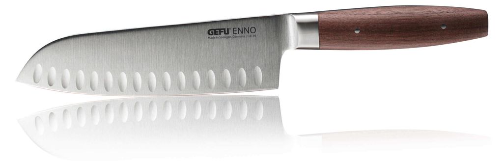GEFU - Nóż Santoku z rowkami ENNO 18 cm Zdjęcie produktu 