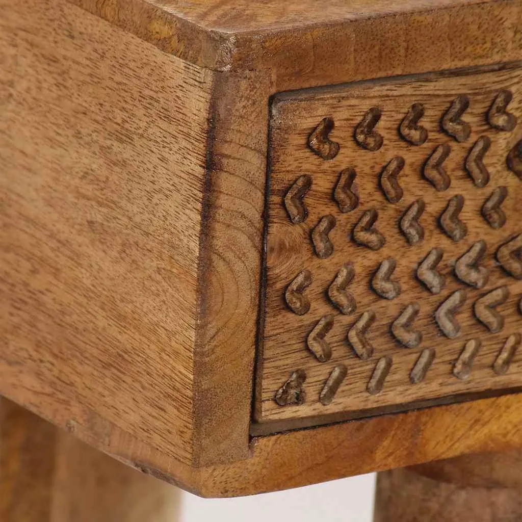 Console vidaXL bois de manguier massif 102x30x79 cm finition artisanale