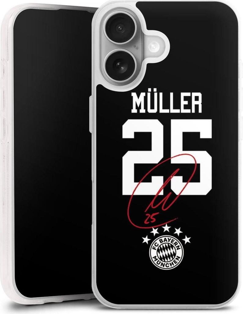 DeinDesign Handyhülle für Apple iPhone 17 Silikon Hülle Case Smartphone Schutzhülle FC Bayern München FCB Thomas Müller