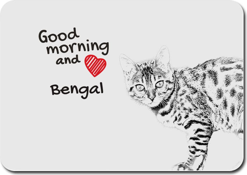 Bengalisch - Mauspad mit Druck, personalisiertes Mauspad mit Katze, einzigartiges Gadget für Büroangestellte von Art-Dog.