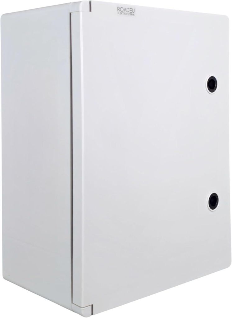 Kunststoff Verteilergehäuse IP65 400x500x245mm – Wasserdichtes Wandgehäuse mit Dreikantverschluss, DIN-Schiene, Kabelverschraubungen & Montagep...