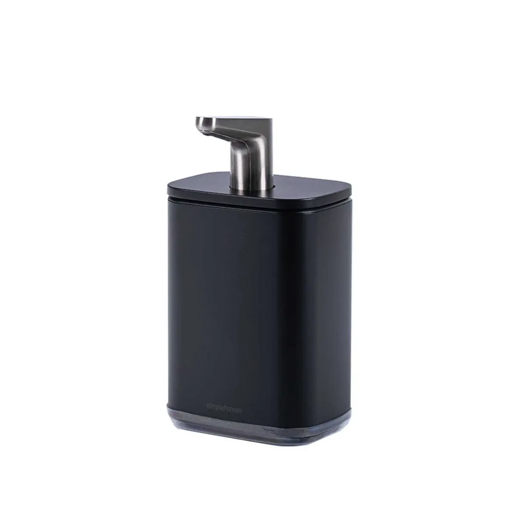 Distributeur de savon noir anti-goutte 473 ml fini les éviers sales