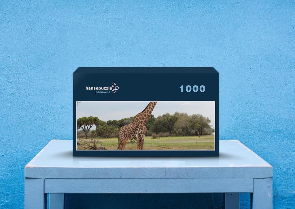 hansepuzzle 75782 - Giraffe Puzzle, 1050 Teile, Tierwelt, 60,0 x 46,0cm mit hochwertiger Aufbewahrung, Kartonbox und wiederverschließbarem Beutel