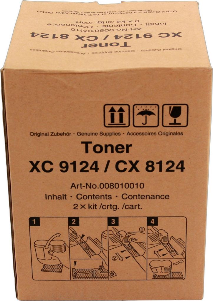 Utax 008010010 CX8142 XC9142 TONER Black 2-ER PACK -A