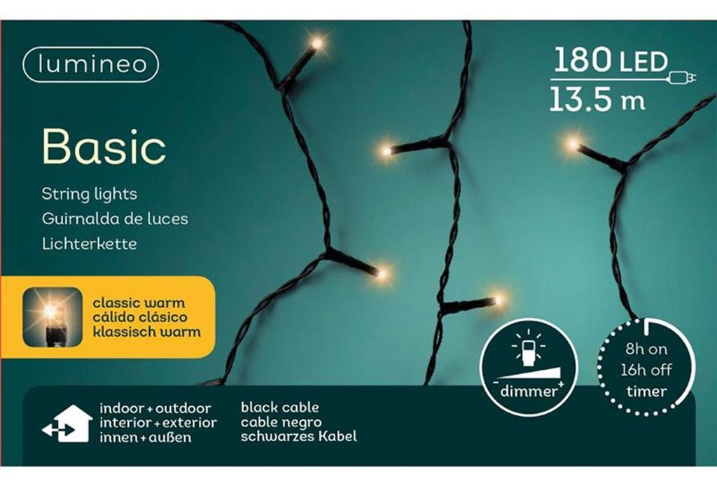 Lumineo LED luci fiabesche Basic 1350 cm 180 luci classiche Immagine del prodotto 