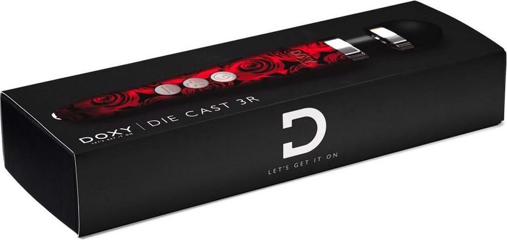 Doxy Die Cast 3R Rechargeable Wand Massager Rose Pattern