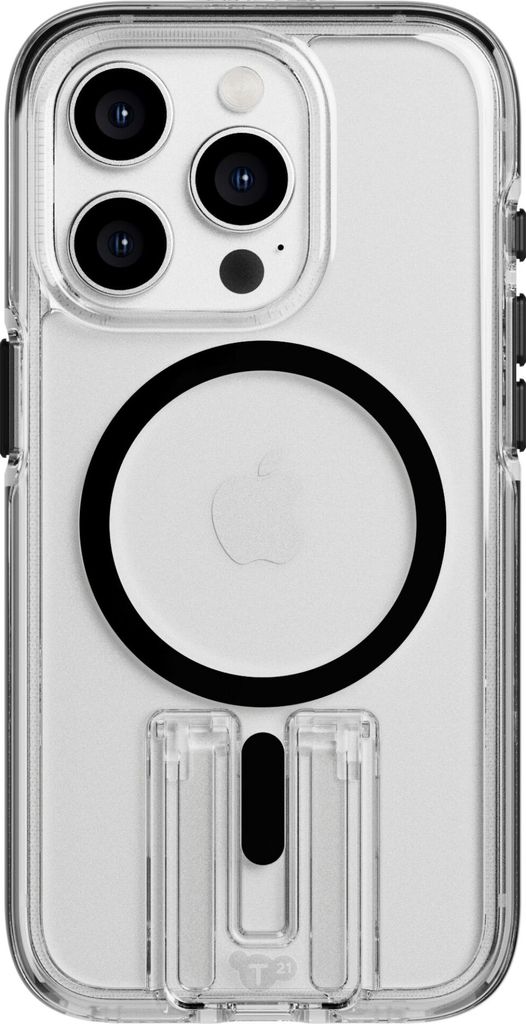 Tech21 EvoCrystal Kick Case MagSafe iP 15 Pro Clear/Black