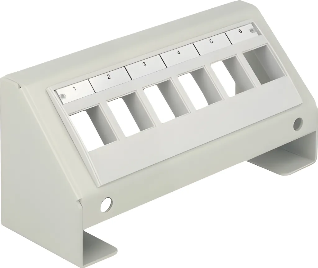 Support pour Module Keystone 6 Ports Gris idéal pour Bureau et Salon