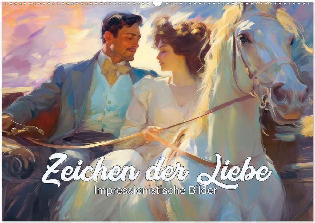 Zeichen der Liebe Impressionistische Bilder (Wandkalender 2026 DIN A2 quer), CALVENDO Monatskalender
