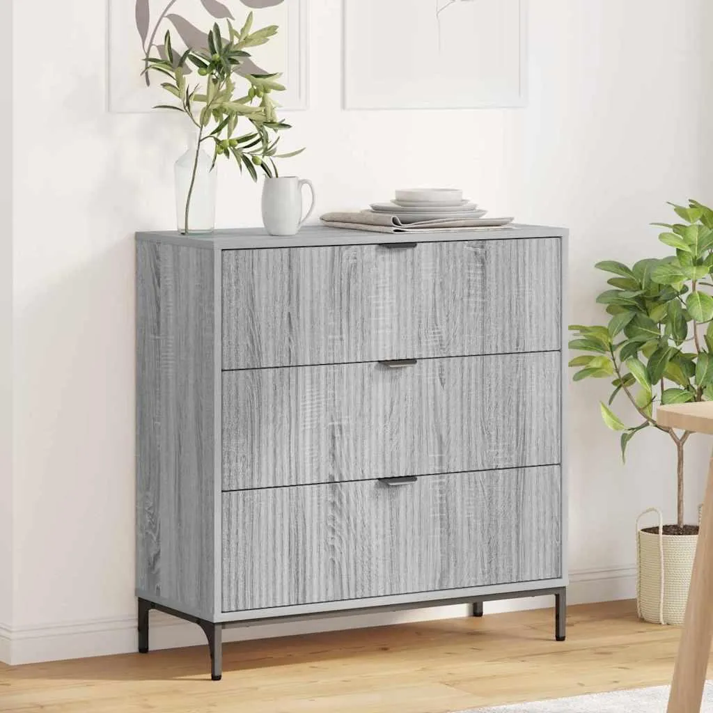 vidaXL Credenza rovere fumé 100x36x60 cm materiale a base di legno - Credenze