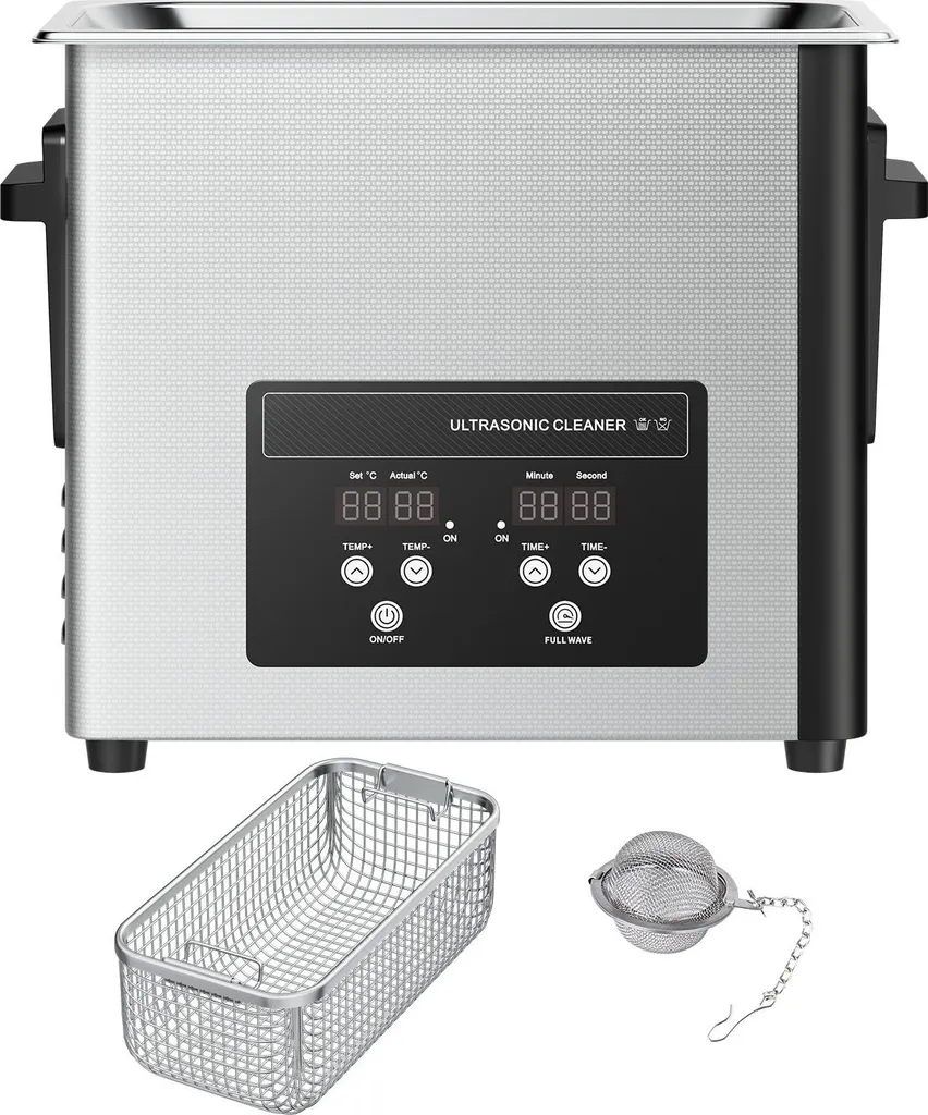 SucceBuy Pulitore Ultrasuoni 6L Acciaio Inox | Pulizia Gioielli e Orologi