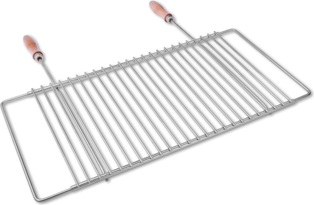 Edelstahl Grillrost mit verstellbarer Breite 50-60X30cm aus Produktbild 