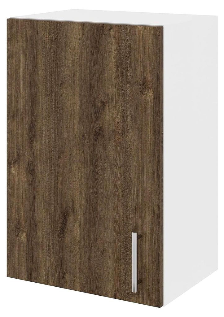 Hängeschrank Karo, 1-türig, Eiche dunkel/weiß, 40 x 30 x 60 cm