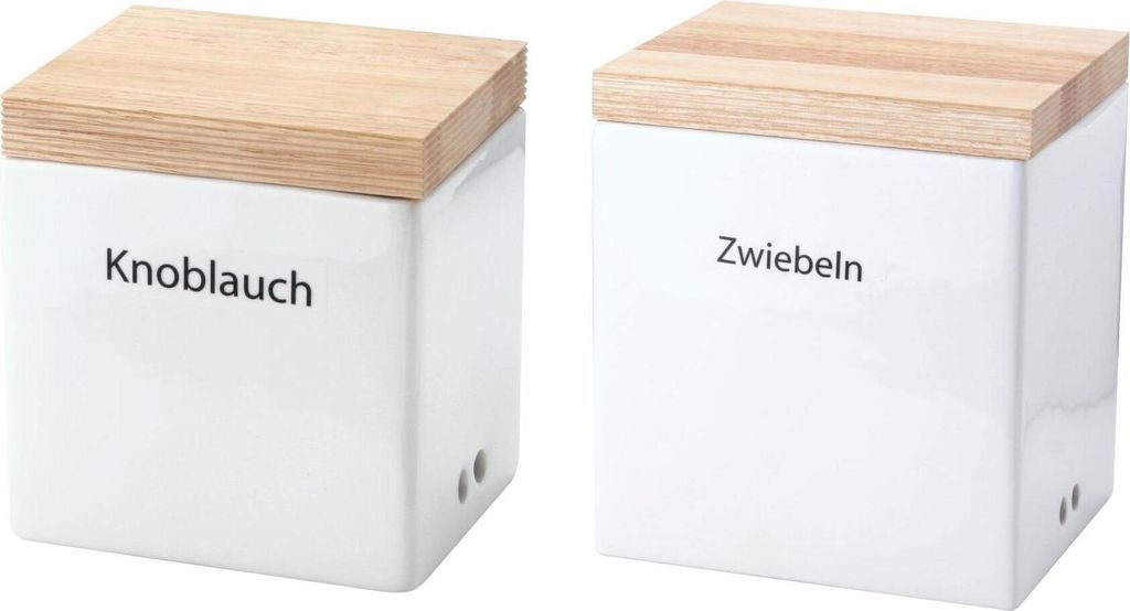 Continenta 2er Set Vorratsdose Zwiebel und Knoblauch mit Produktbild 