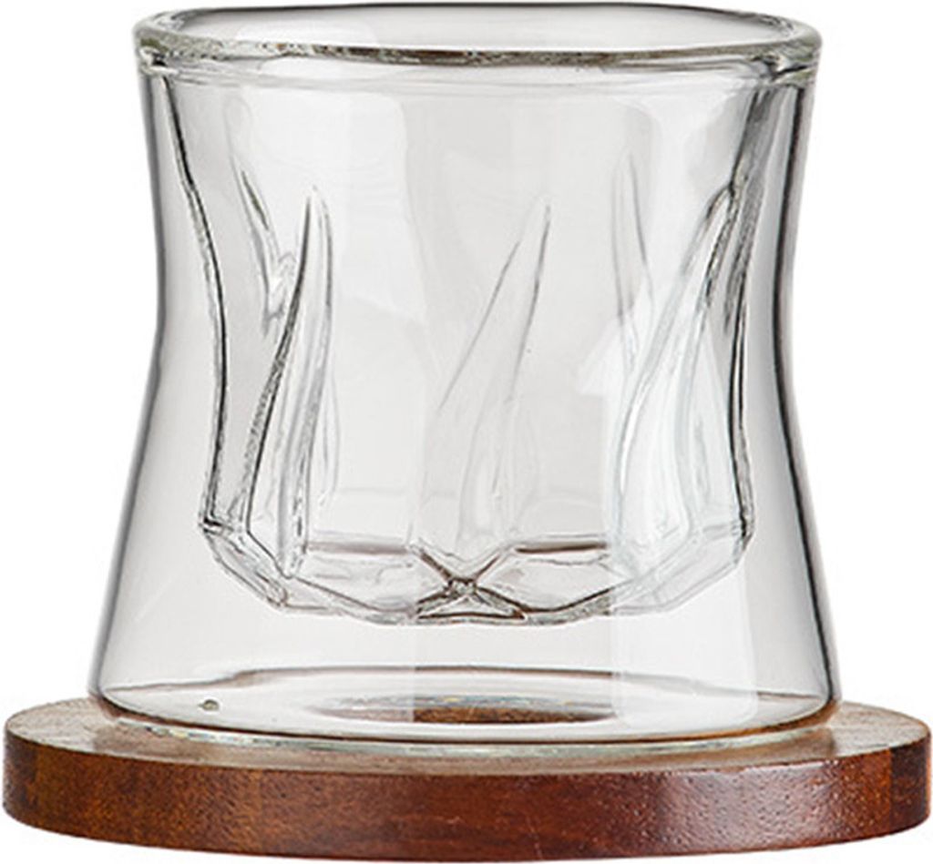 Doppelwandige Gläser Kaffeetassen Glas 200ml mit Untersetzer