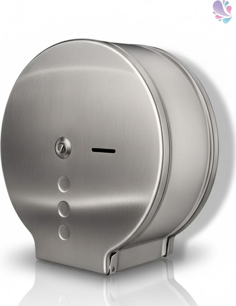Toilettenpapierspender Jumbo Midi, Edelstahl matt, Kapazität: Ø max. 240 mm je Rolle