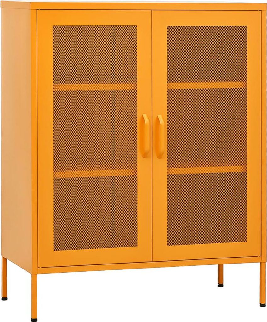 vidaXL Lagerschrank Senfgelb 80 x 35 x 101,5 cm Stahl