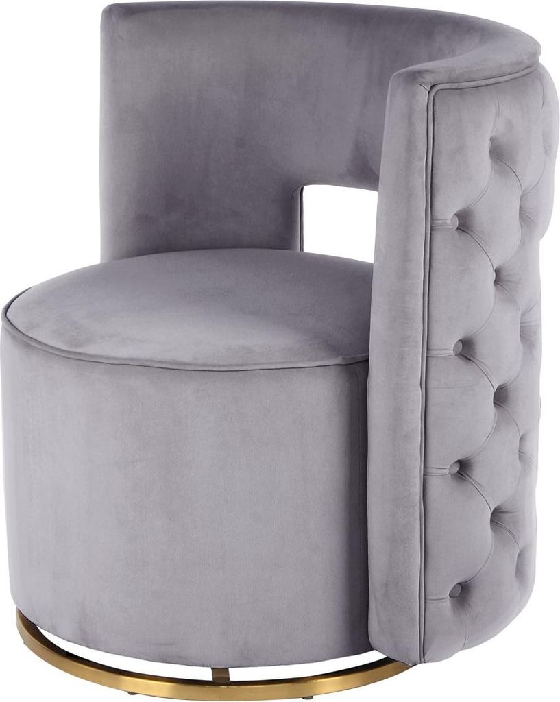 Sessel Drehsessel Beverly 100 Grau / Gold