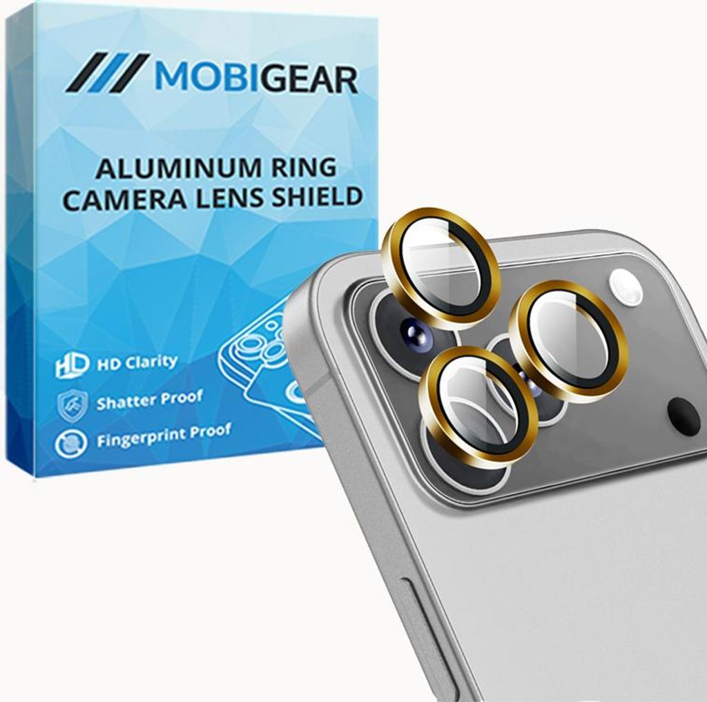 Mobigear Single Lens iPhone 17 Pro Max Panzerglas Gehärtetes Glas Kameralinsen Schutz - Hüllenfreundlich - Orange