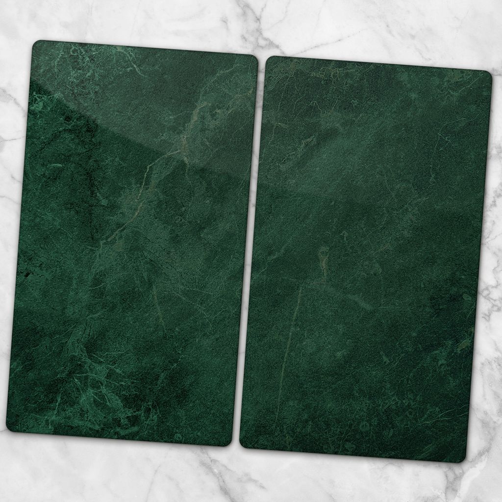 Glas-Herdabdeckplatten Glaskeramikkochfeld-Abdeckung Spritzschutz Glas 2x30x52 cm - Marmor Farbe
