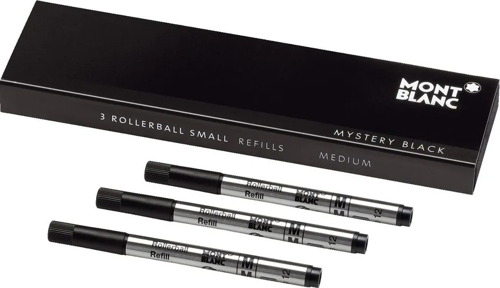 Lot 3 Recharges Stylo Roller Montblanc Mozart Taille M Noir Mystère