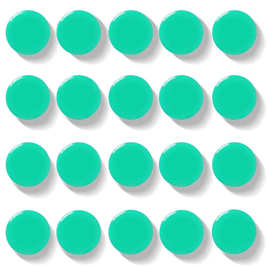 Aimants de Fixation Verts pour Organiser vos Mémos sur Tableau et Frigo