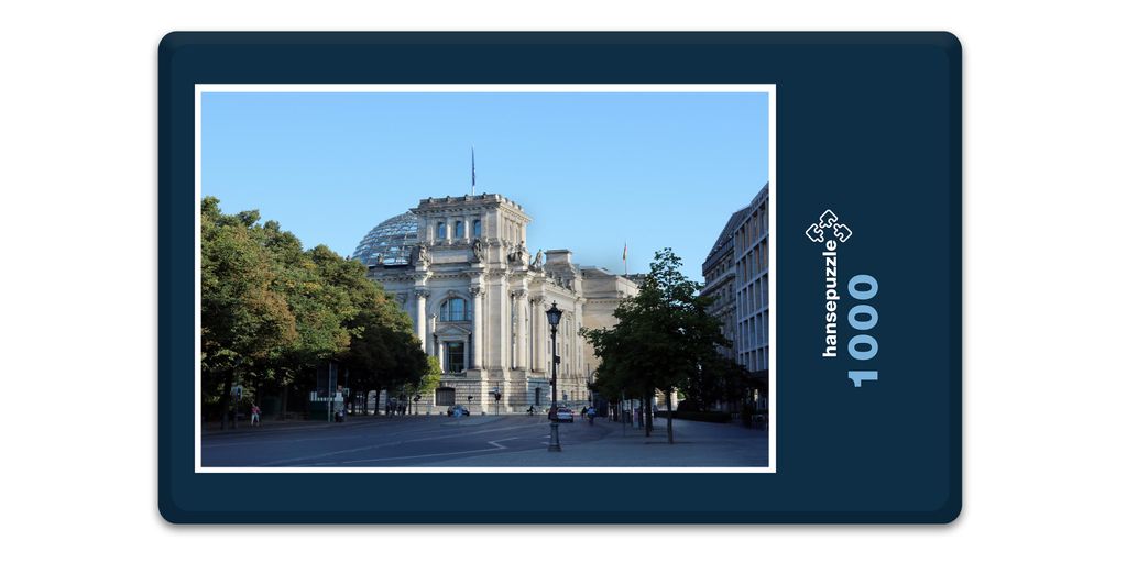 hansepuzzle 12612 - Reichstag Puzzle, 1000 Teile, Gebäude, 60,0 x 46,0cm mit hochwertiger Aufbewahrung, Kartonbox und wiederverschließbarem Beutel