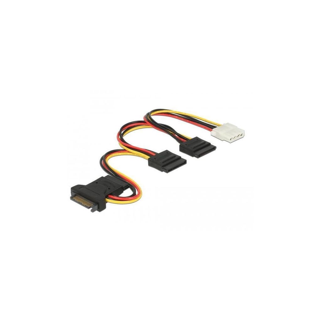 DeLOCK 60171, SATA 15-Pin, 3 x SATA 15-pin + Molex (4-pin), Produktbild 