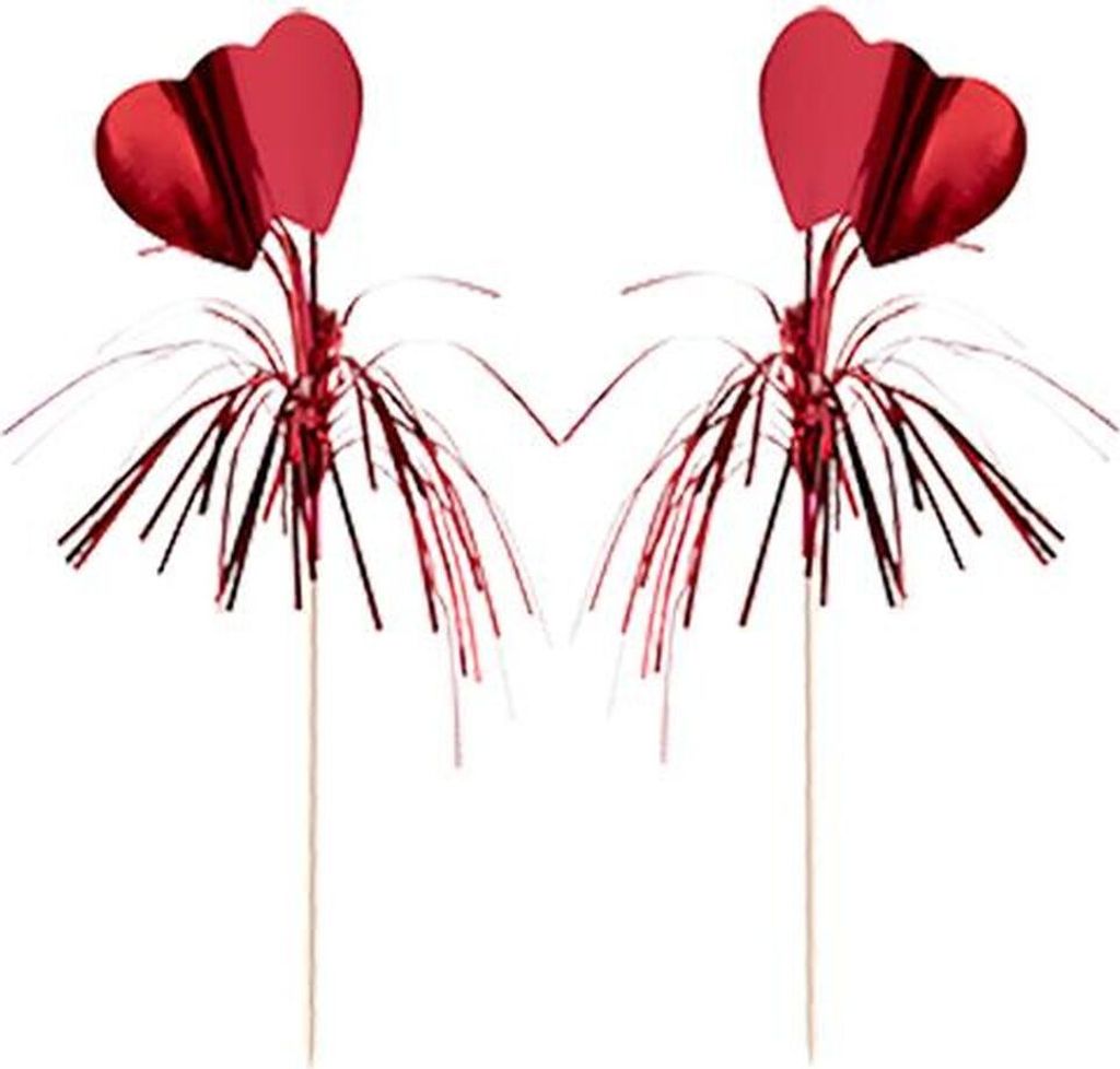 100 Deko-Picker 22 cm rot "Amore"
