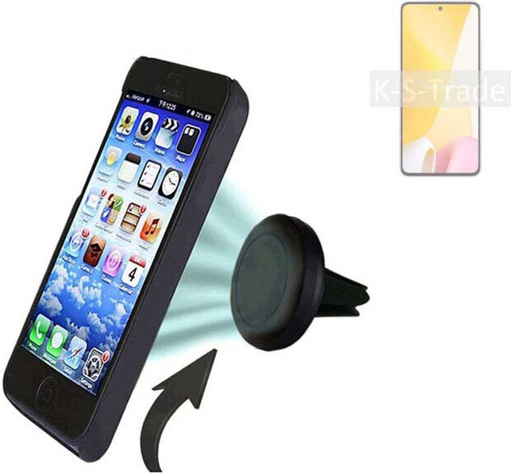 K-S-Trade Kompatibel mit Xiaomi 12 Lite Auto Handy Halterung KFZ Halter Lüftungsgitterhalterung Air Vent mount Smartphone Halter