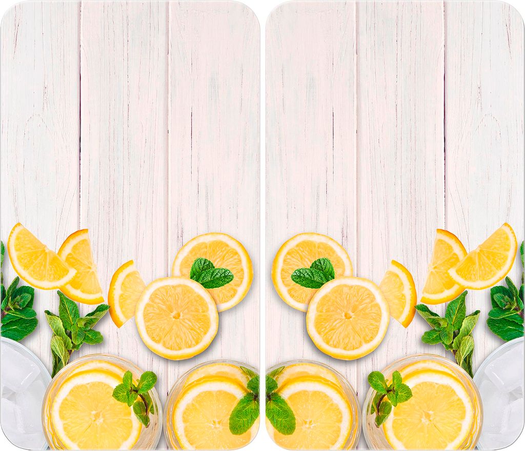 Herdabdeckplatte Universal Zitronen 2er Set