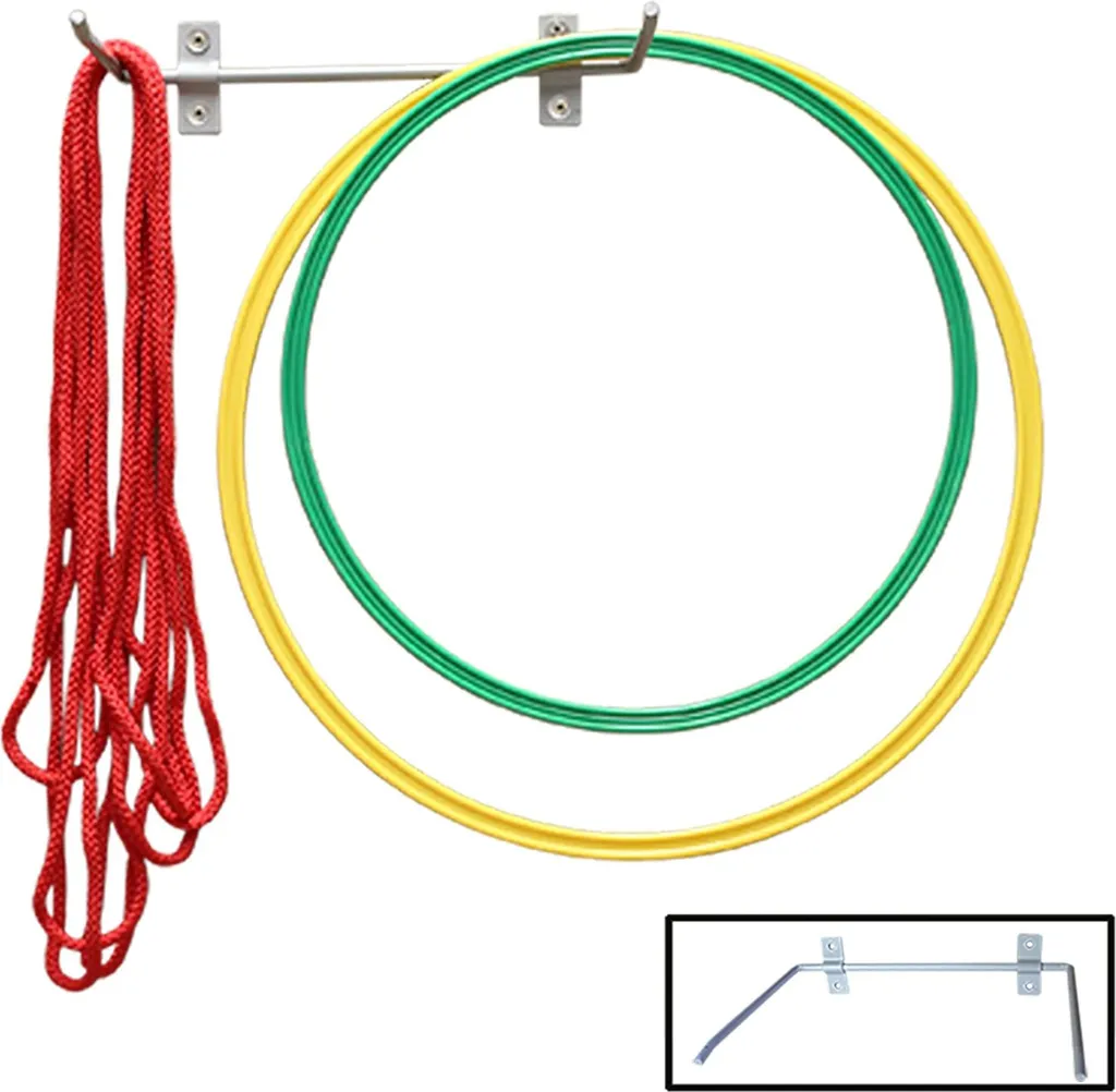 Rangement tapis suspendu avec anneau métal et corde S multicolore pro