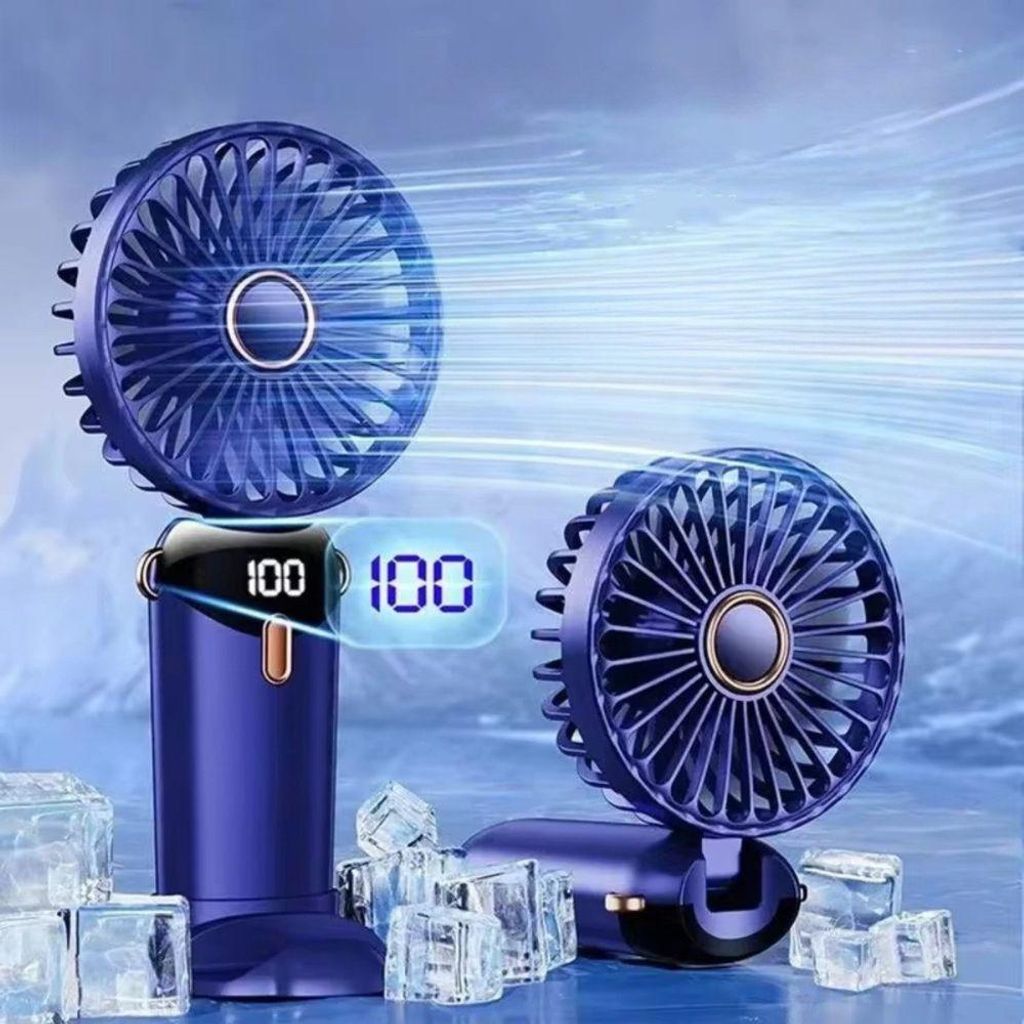 Handventilator Mini Tragbar, USB aufladbarer faltbarer Ventilator mit 1800 mAh Akku, leiser Betrieb, kompakt & leicht, ideal für Reisen, Büro, Ou...
